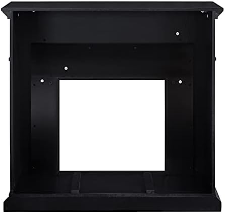 SEI Furniture Drovling Marble Tiled Color Changing Electric Fireplace, Black-...