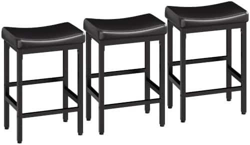 RALGEND Bar Stools Set of 3, Counter Height Stools, Kitchen Stools