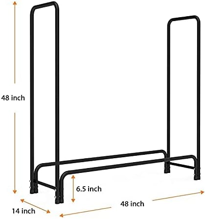 Rocky Mountain Goods 4 ft Firewood Rack - Outdoor/Indoor Wood Storage Holder ...