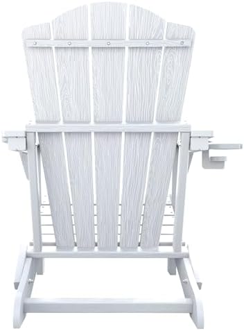THOEOE Folding Adirondack Chair Set of 2, HDPE Outdoor Chairs, Patio Chairs