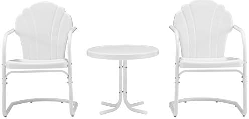 Crosley Furniture Tulip 3-Piece Chair & Side Table Set