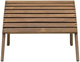 Linon Home Dcor Linon Adirondack Woodstock Ottoman, Teak Stain, Acorn, 21.6&q...
