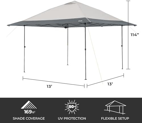 CORE 13 FT x 13 FT Instant Pop Up Canopy Tent | Portable Straight Leg Outdoor...