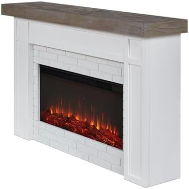 Real Flame Cravenhall Landscape Electric Fireplace with Mantel for Living Roo...