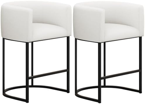 Counter Height Bar Stools Set of 2, 24 Inch Seat Height Barstools for Dining ...