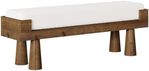 Tribesigns Upholstered Entryway Bench, Shoe Bench End of Bed for Bedroom