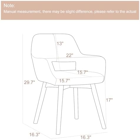 Desk Chair No Wheels Vanity Chair Makeup Chair Comfy Accent Chair for Living ...
