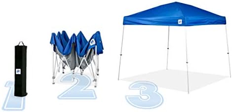 E-Z UP Sierra II Instant Pop Up Outdoor Canopy 10' x 10', Roller Bag ...