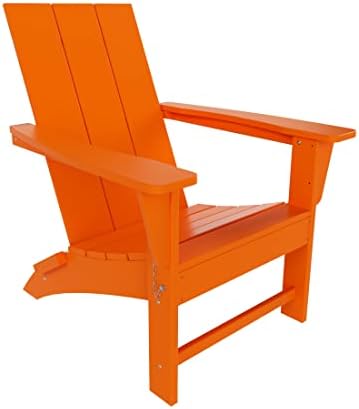 WestinTrends Ashore Modern Outdoor Folding Adirondack Chair, Orange