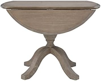 Linon Home Decor Mauro Antique Rustic Brown Drop Leaf Small Dining Table with...