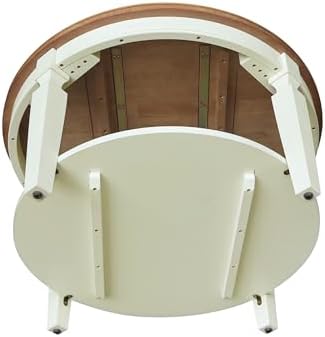 IC INTERNATIONAL CONCEPTS Solid Wood Vista Round Coffee Table, Hickory/Shell