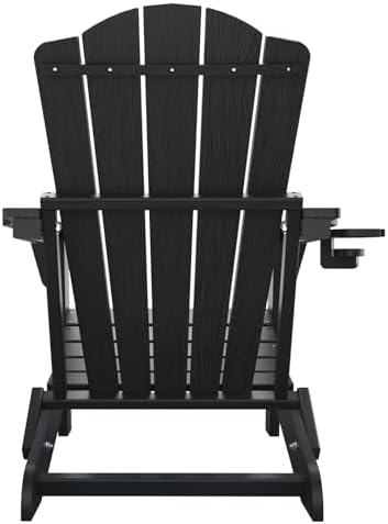 THOEOE Folding Adirondack Chair, HDPE All-Weather Outdoor Chair