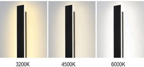 Hardwired Modern 32" LED Wall Sconce Light, Thin Slim 2" Wide, Matt...
