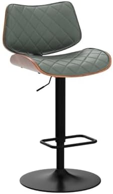 LUNLING Bar Stools Set of 2 Mid Century Modern Adjustable Counter Height Gree...