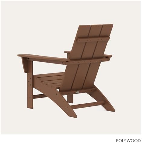 POLYWOOD Modern Adirondack Chair – All-Weather Outdoor Lawn Adirondack Chairs...