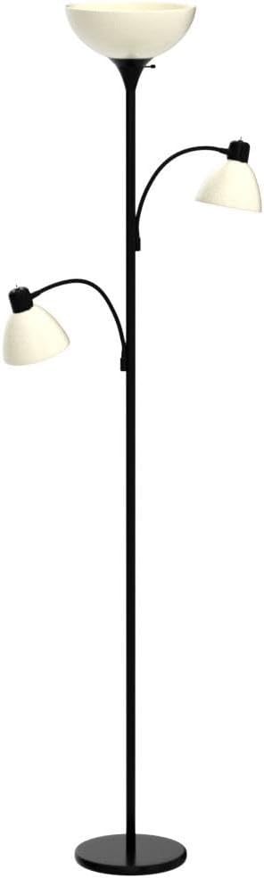 Brightech Sky Dome Double LED Floor Lamp, Torchiere Super Bright Floor Lamp w...