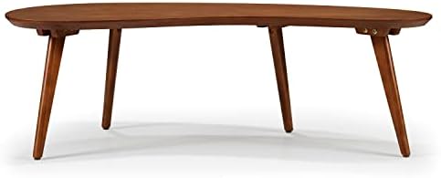 Mid Century Modern Abstract Shaped Coffee Table/Solid Wood/Castanho Finish