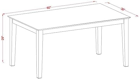 East West Furniture CAVA7-OAK-C 7 Piece Dining Table Set Consist of a Rectang...
