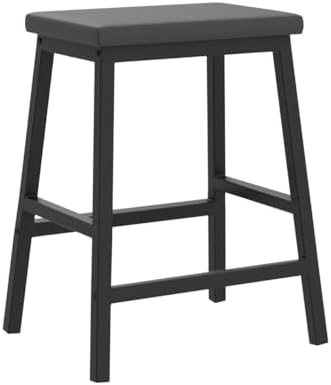 HOOBRO Bar Stools, Set of 2 Bar Chairs, Counter Height Bar Stools, 24 Inch Ba...