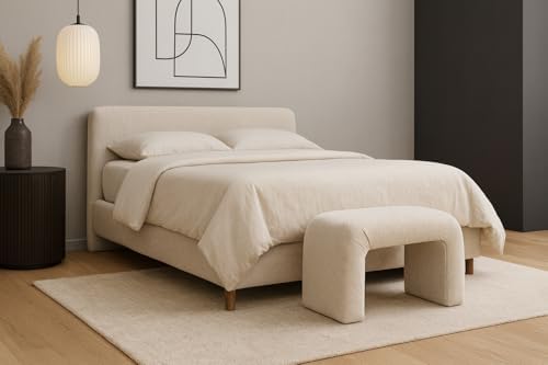 Meridian Furniture 169Cream Niagara Collection Modern | Contemporary Boucle F...