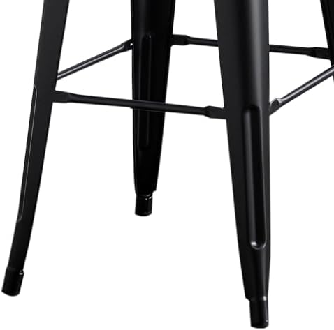 AC Pacific 30” Metal Barstool Set of 2 – Country Rustic Style with Low Back, ...