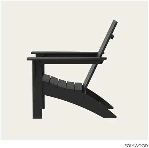 POLYWOOD Modern Adirondack Chair – All-Weather Outdoor Lawn Adirondack Chairs...