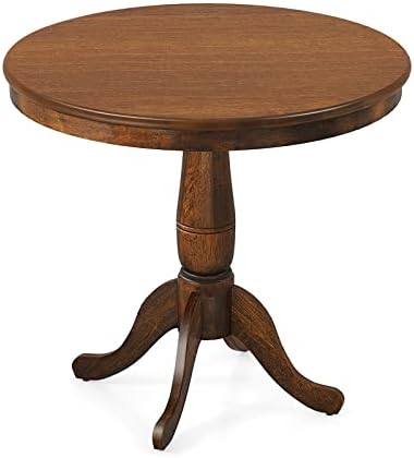 GIANTEX Round Dining Table for 2-4 People, 32" D X 30" H Wooden Kit...