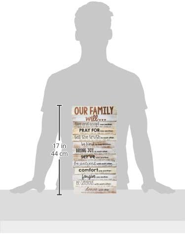 Lighthouse Christian Products Our Family Will Love One Another Rustic Stacked...
