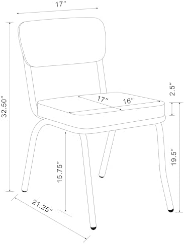 Coaster Home Furnishings Retro Set of 2 Open Back Dining Side Chairs Faux Lea...