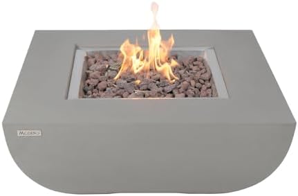 Westport Concrete Fire Pit 34" x 34" Outdoor Patio Firepit Includes...