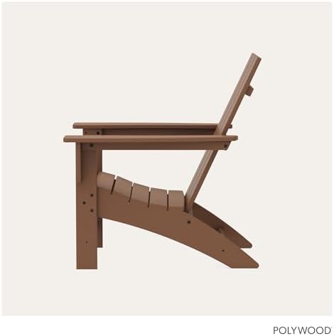 POLYWOOD Modern Adirondack Chair – All-Weather Outdoor Lawn Adirondack Chairs...