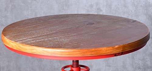 Topower Industrial Bar Table 38.58-48.43" Adjustable Pub Table Kitchen D...
