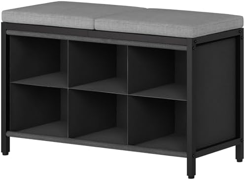 YATINEY Shoe Storage Bench with Cushion, Entryway Bench, Shoe Rack with Padde...