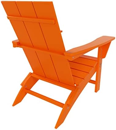 WestinTrends Ashore Modern Outdoor Folding Adirondack Chair, Orange