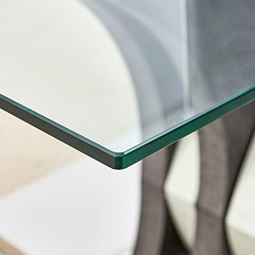 47'' Glass Coffee Table for Living Room,Rectangle Clear Center Table,...