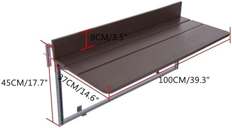Foldable Balcony Bar Table for Railings, Folding Hanging Deck Rail Table for ...
