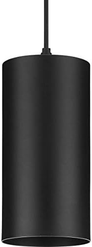 Progress Lighting Cylinder Outdoor Pendant Light, Black