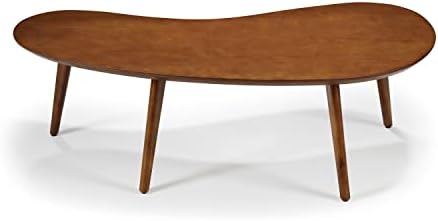Mid Century Modern Abstract Shaped Coffee Table/Solid Wood/Castanho Finish