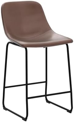 TAVR 24 inch Counter Height Stools Set of 2, Hold up to 500 lbs, Brown