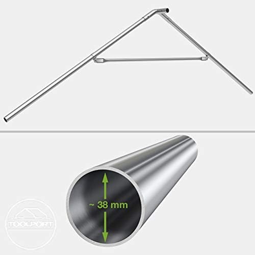 TOOLPORT 10x26 ft PVC 750 N Party Tent, Ground Frame, White