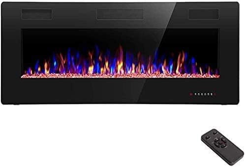 R.W.FLAME 42IN Recessed and Wall Mounted, The Thinnest Fireplace, Low Noise, ...