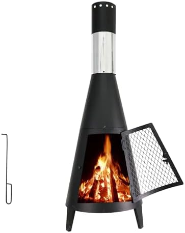 BDL Outdoor Chiminea Fireplace Wood Burning Fire Pit for Patio