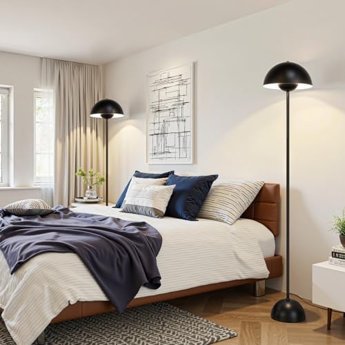 Coucrek Floor Lamp, 66'' Industrial Black Lamp for Living Room