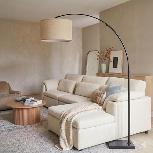 Brightech Logan Arc Floor Lamp, Bright Standing Lamp for Living Rooms, Office...