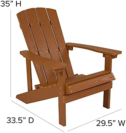 Flash Furniture Charlestown Commercial Grade Indoor/Outdoor Adirondack Chair,...