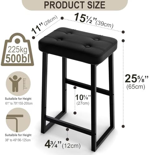 Bar Stool, Counter Height Bar stools, Modern Kitchen Island Chairs, Synthetic...