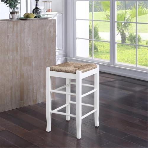 Boraam Square Rush Backless Counter Height Kitchen Stool - Cream