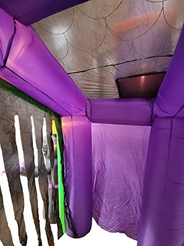 8.5 Foot Halloween Inflatable Haunted House Castle with Skeleton, Ghost &...