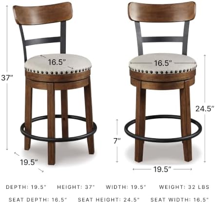 Signature Design by Ashley Valebeck Counter Height Bar Stool, Brown
