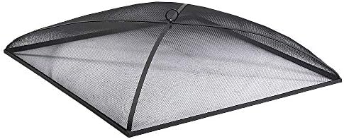 Sunnydaze Heavy Duty Square Fire Pit Screen Cover, Assembly-Free, 30"